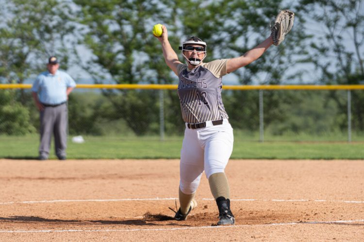 Julianna King, Maddie McKay, Kadence Pettit Captain 18th All-Valley Softball Team